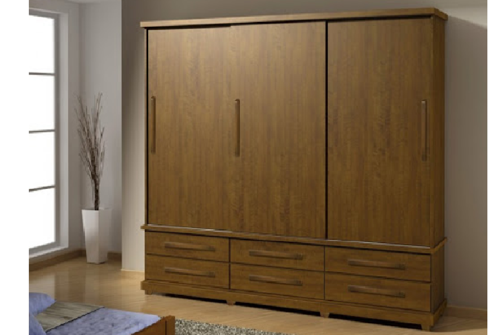 Roupeiro REF. 070 3 Portas 6 Gavetas
